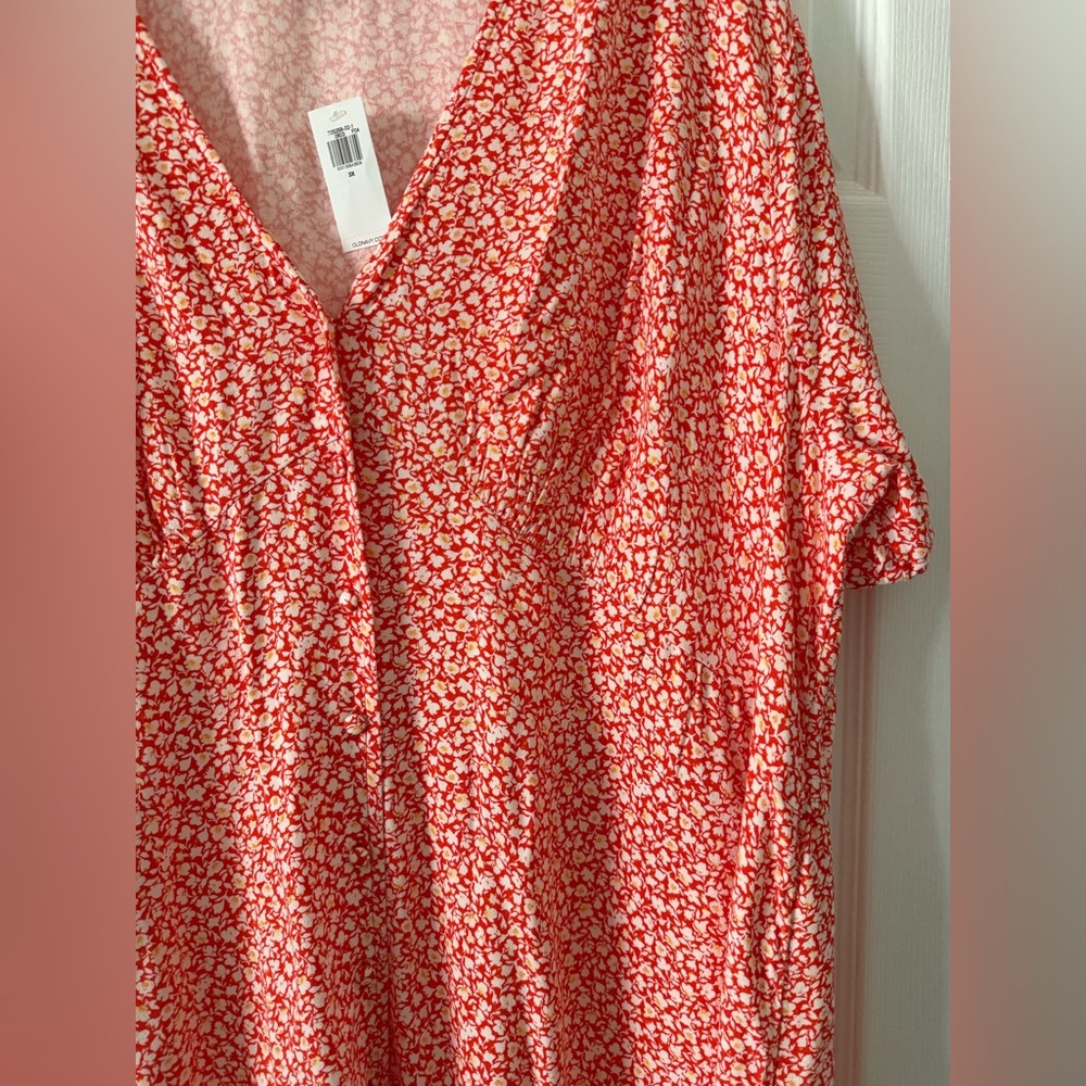 Old Navy Coral 3X Dress 🌞 NEW WITH TAGS - Picture 4 of 10